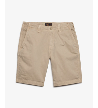 Superdry Szorty Utility Chino beżowe