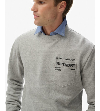 Superdry Sweat Utility Loose gris