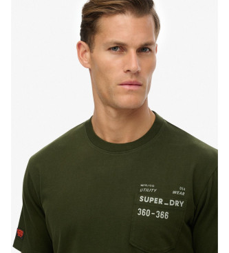Superdry T-shirt Utility Loose vert
