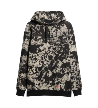 Superdry Baggy sweatshirt met camouflagecapuchon en Utility-logo  zwart