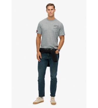 Superdry T-shirt utilitria solta cinzenta