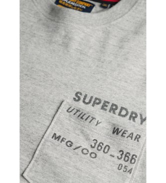Superdry T-shirt utilitria solta cinzenta