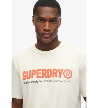 Superdry Losjes vallend T-shirt met wit sportief utility-logo  