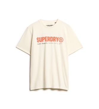 Superdry Losjes vallend T-shirt met wit sportief utility-logo  