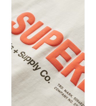 Superdry Losjes vallend T-shirt met wit sportief utility-logo  