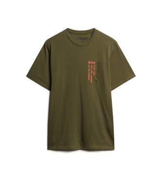 Superdry Locker sitzendes T-Shirt mit grnem, sportlichem Utility-Logo  