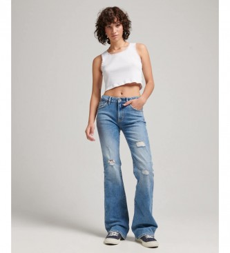 Superdry Skinny-Jeans aus Bio-Baumwolle, mittlere Leibhhe, blau