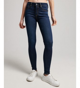 Superdry Skinny jeans med medelhg midja i ekologisk bomull Vintage navy