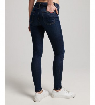 Superdry Mid-rise skinny jeans in organic cotton Vintage navy