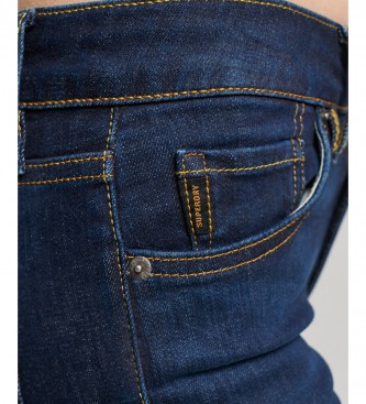 Superdry Halfhoge skinny jeans van organisch katoen Vintage marine