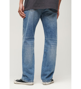 Superdry Blauwe jeans met rechte snit