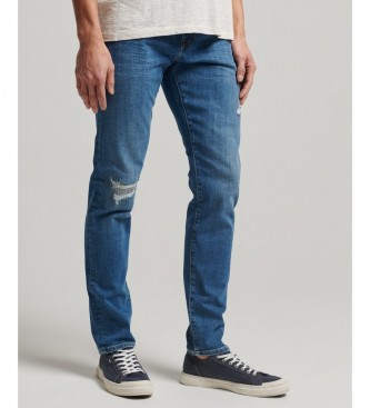 Superdry Slim fit-jeans i bl ekologisk bomull