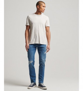 Superdry Jeans aderenti in cotone organico blu