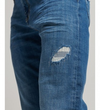 Superdry Blaue Slim Fit-Jeans aus Bio-Baumwolle