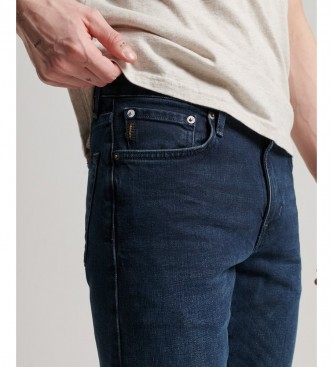 Superdry Slim fit-jeans i kologisk marinebl bomuld