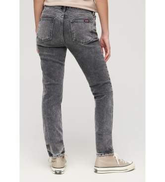 Superdry Jeans ajustados de talle medio gris