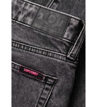 Superdry Grey mid-rise skinny jeans