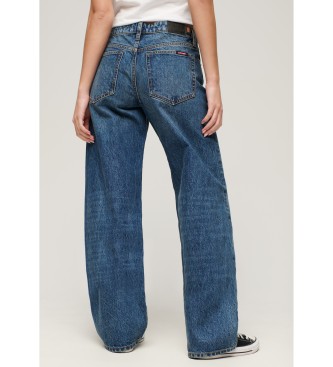 Superdry Jean bleu  taille moyenne et  jambe large