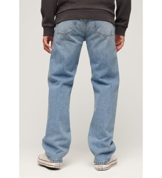 Superdry Blauwe jeans met rechte snit