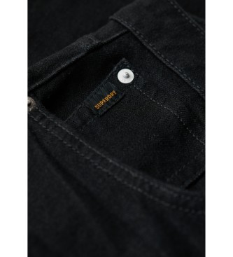 Superdry Gerade geschnittene, schmal geschnittene Vintage-Jeans schwarz
