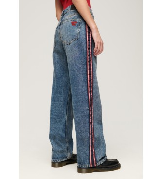 Superdry Medium-waisted wide-leg jeans blue