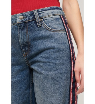 Superdry Medium-waisted wide-leg jeans blue