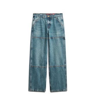 Superdry Carpenter mid-rise blue jeans