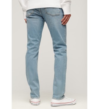 Superdry Niebieskie jeansy skinny fit z bawełny organicznej