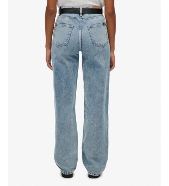 Superdry Jeans High Rise Wide Leg azul