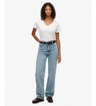 Superdry Jeans High Rise Wide Leg azul