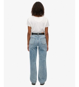 Superdry Jeans High Rise Wide Leg azul