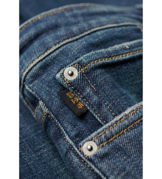Superdry Niebieskie jeansy skinny w stylu vintage