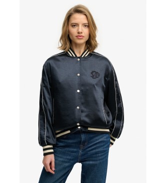 Superdry Varsity Satin Jacke navy