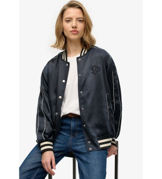 Superdry Varsity Satin Jacke navy