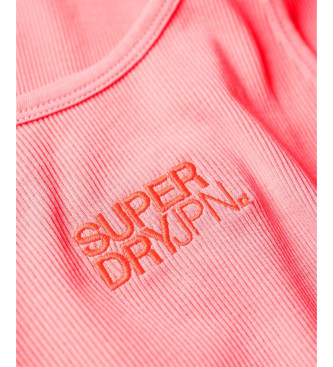 Superdry Pink Embroidered Channel Dress