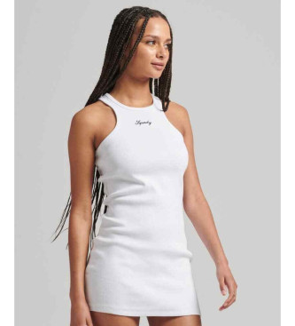 Superdry Vestido Code Logo Essential blanco