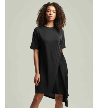 Superdry Black dress with mixed fabrics