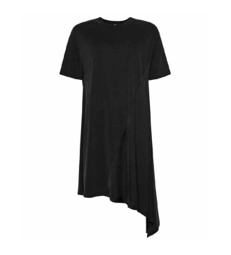 Superdry Czarna sukienka z mieszanych materiałów