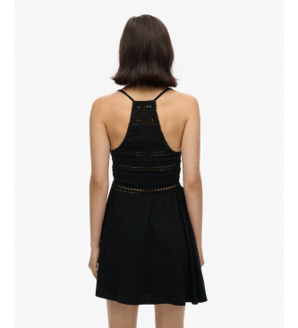 Superdry Black knit and lace dress