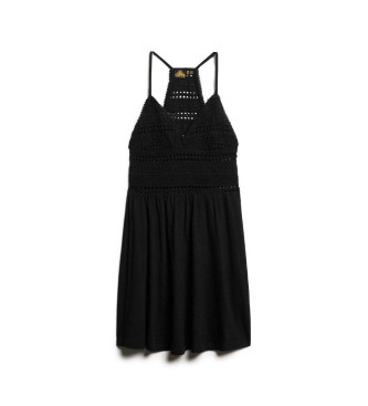 Superdry Black knit and lace dress