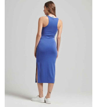 Superdry Knitted dress with blue olympic back