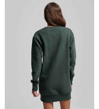 Superdry Robe en maille avec logo mtallique Luxe green