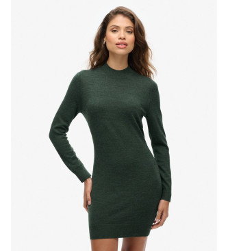 Superdry Vestido de malha de l merino verde