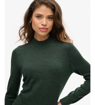 Superdry Green merino wool knitted dress