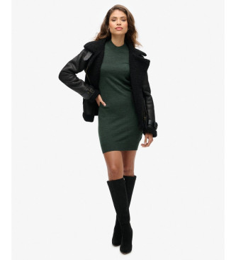 Superdry Green merino wool knitted dress