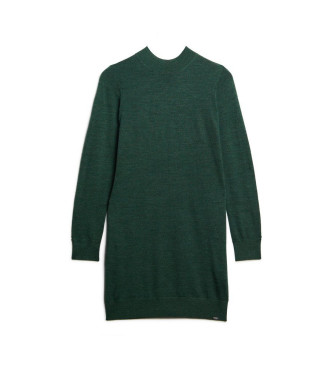 Superdry Green merino wool knitted dress