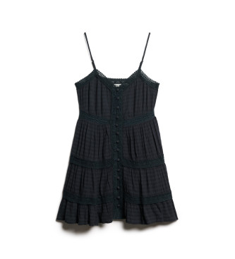 Superdry Vestido de encaje Alana negro