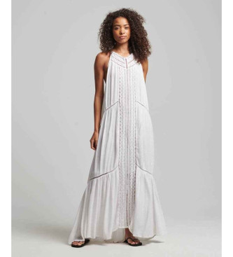 Superdry Long dress with white lace edging