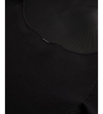 Superdry Black Woven Mix LBD Dress