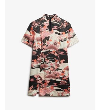 Superdry Robe Mandarine Jacquard rose